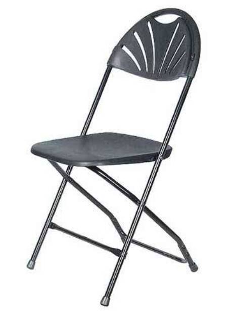 Fan Plastic Folding chairs Black